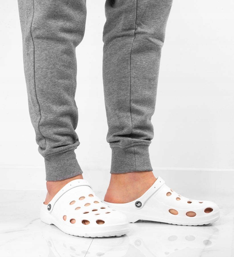 BIAŁE LEKKIE KLAPKI CHODAKI KROKSY MEDYCZNE 37 Rozmiar US 6.5