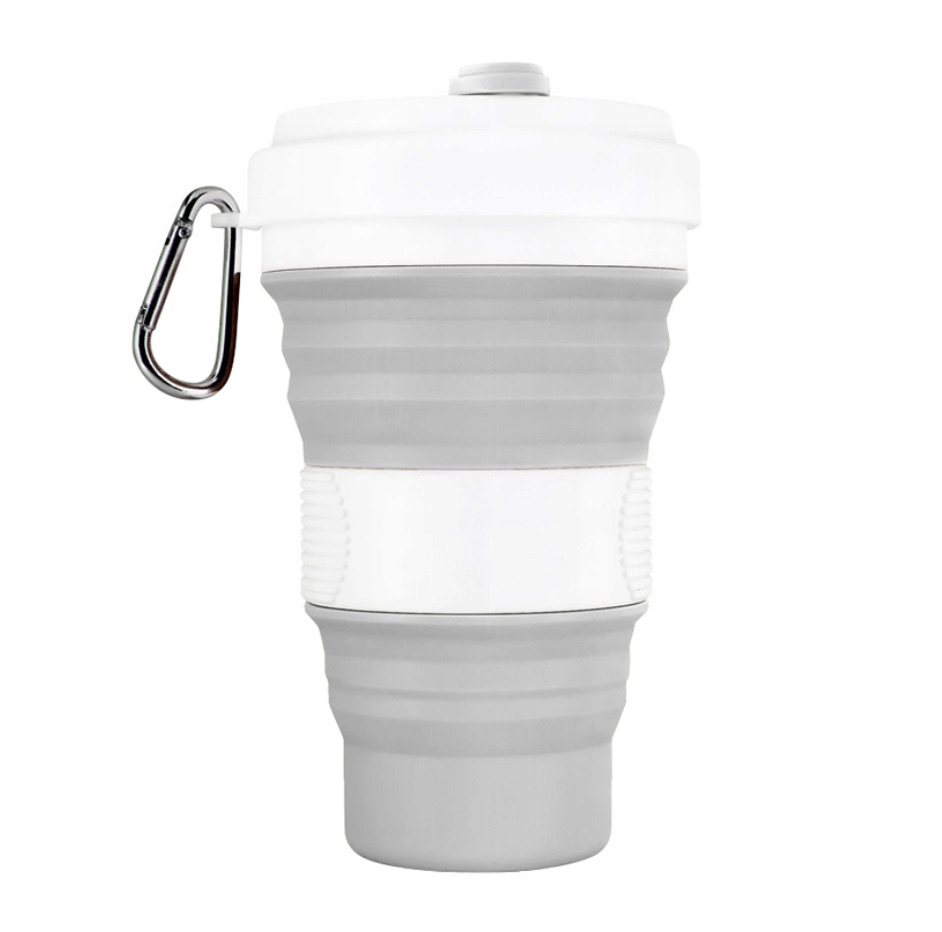 

Składany silikonowy kubek na kawę 250-550ML Szary
