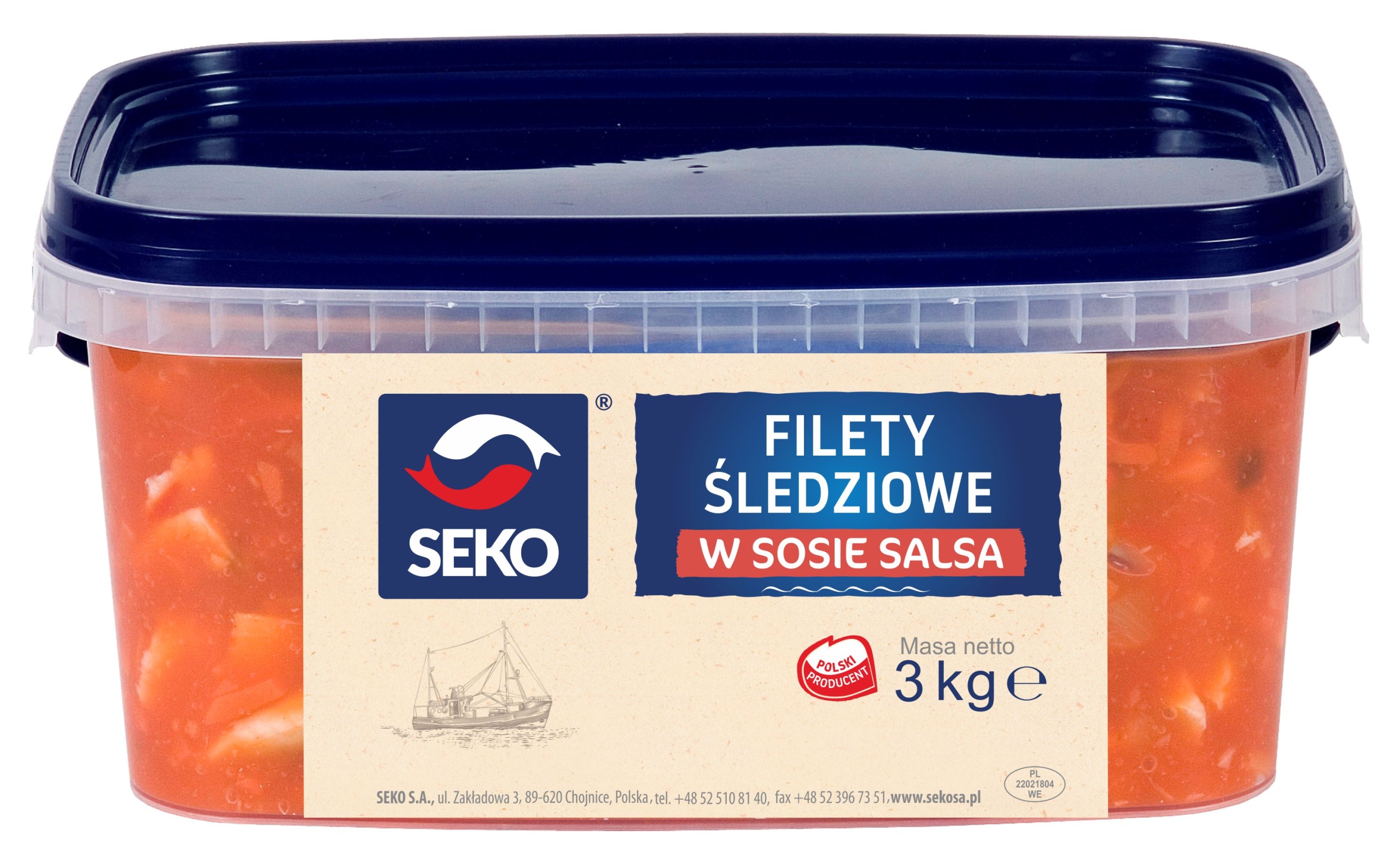 Filety Śledziowe W Sosie Salsa 3KG Seko