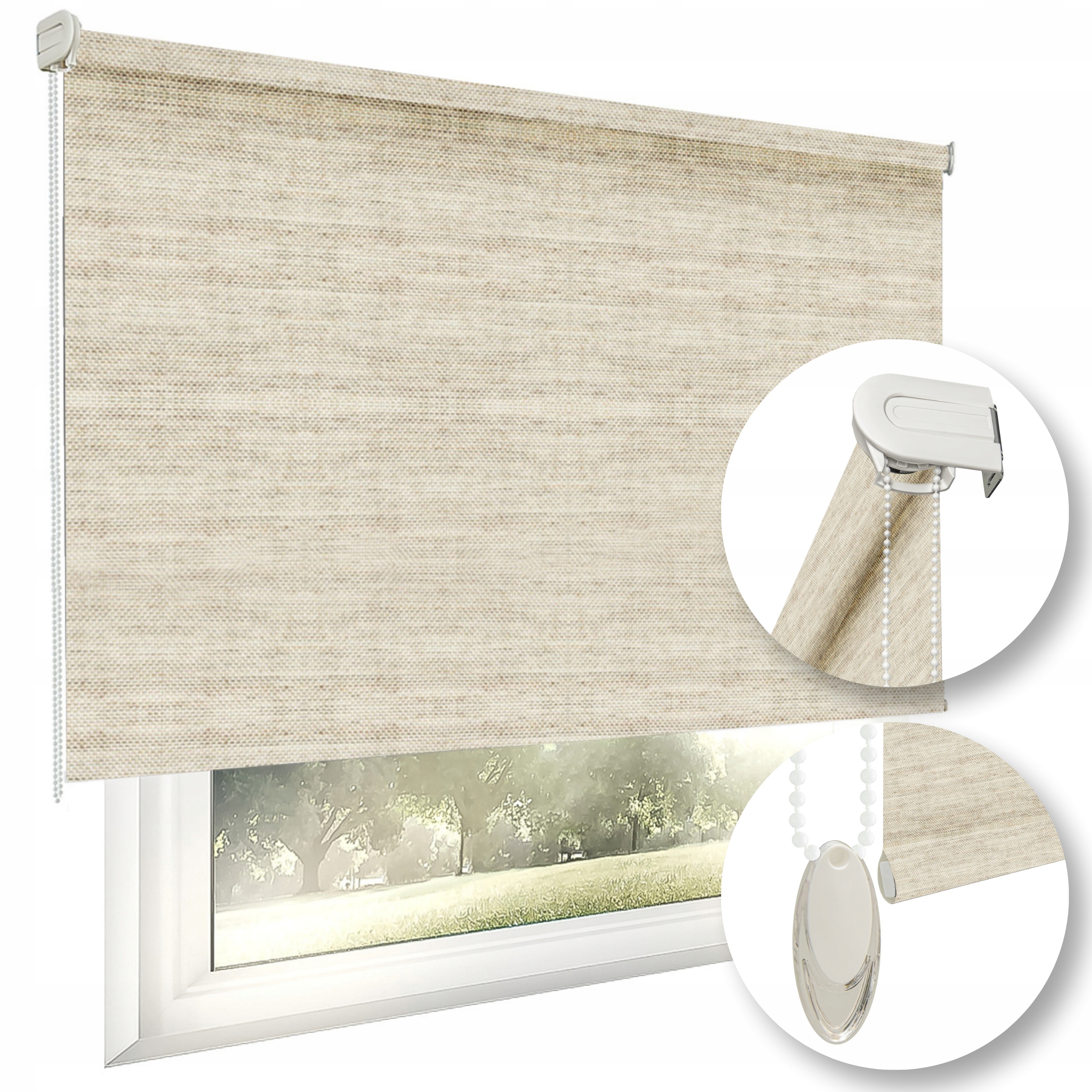 Nástěnná nástěnná Roleta Ultra 38 mm Boho Polská Výroba Přírodní 120x240