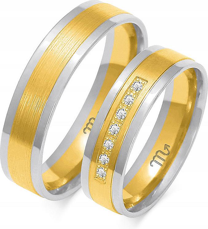 Zlatý snubní prsten moderní svatba 14k 585 vel. 35 36 37, dámská kolekce pro muže