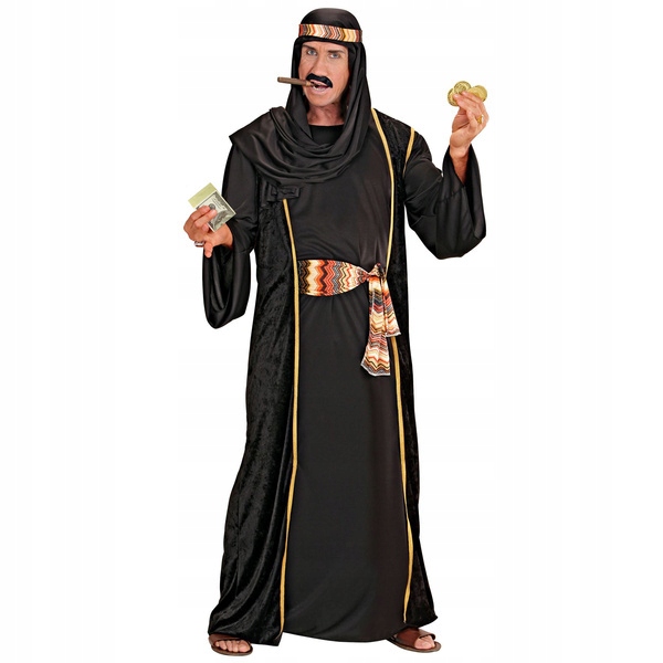 Kostým Sheik Szejka Šejk Arabský Černý XL