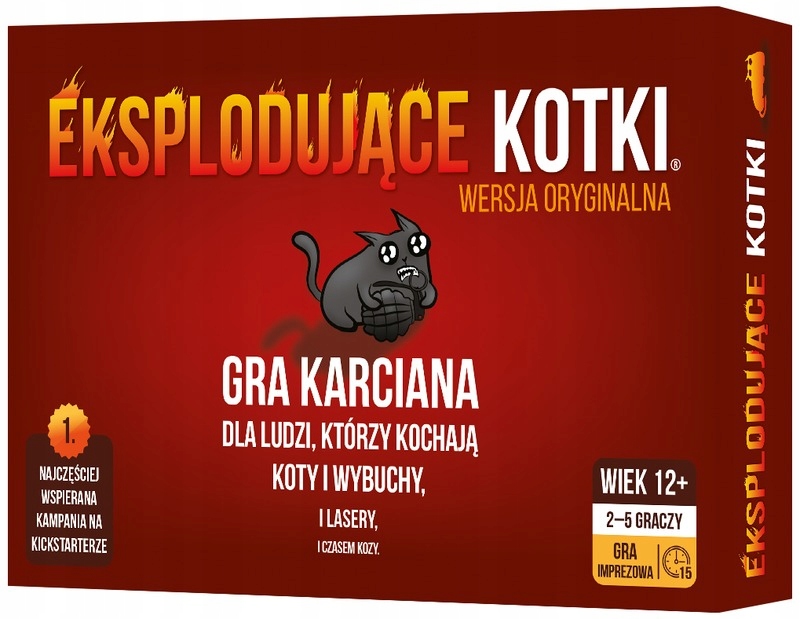 Imprezowa Gra Dla Przyjaciół Towarzyska Planszówka Gra Eksplodujące Kotki