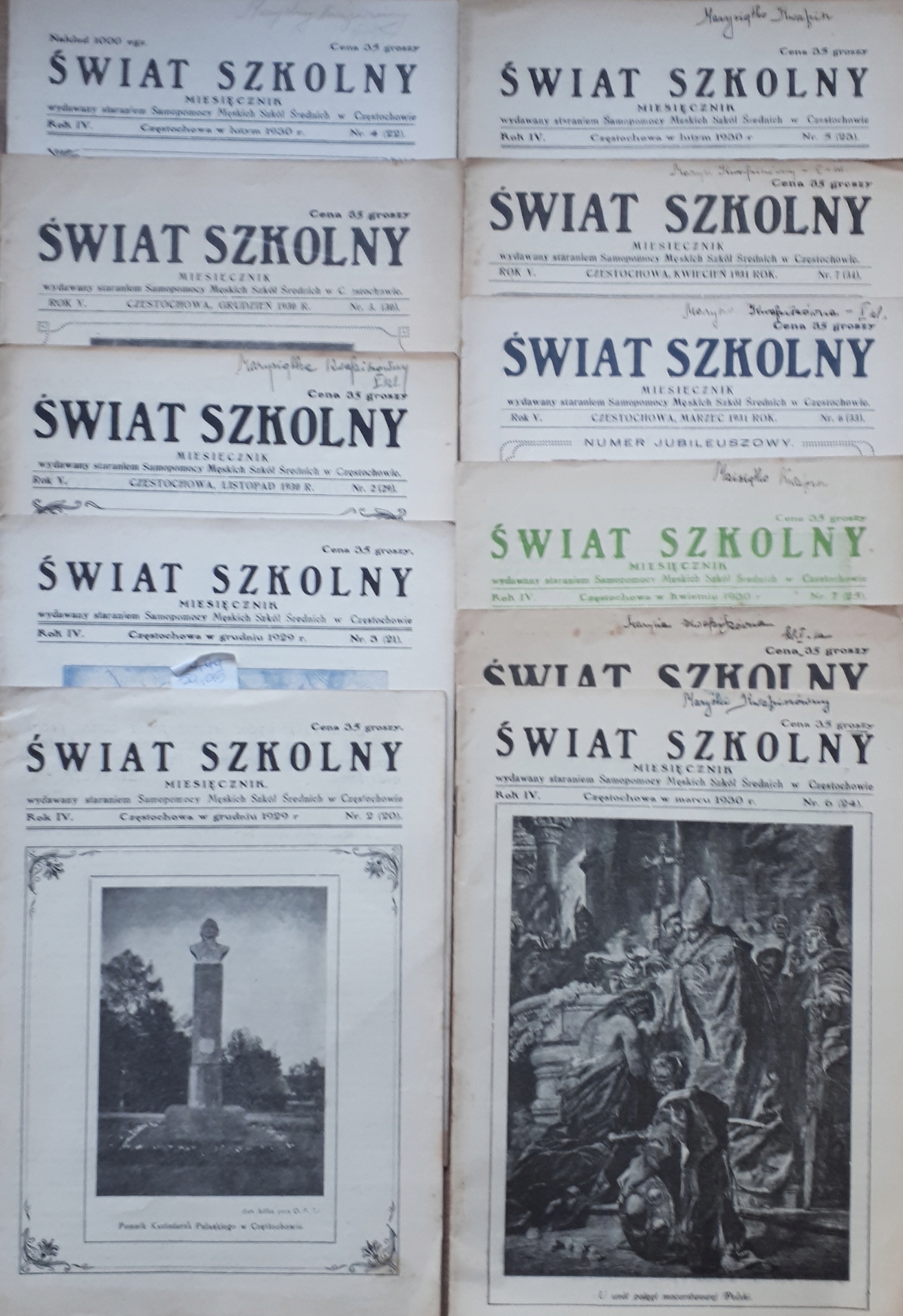 ŚWIAT SZKOLNY MIESIĘCZNIK 12 SZTUK