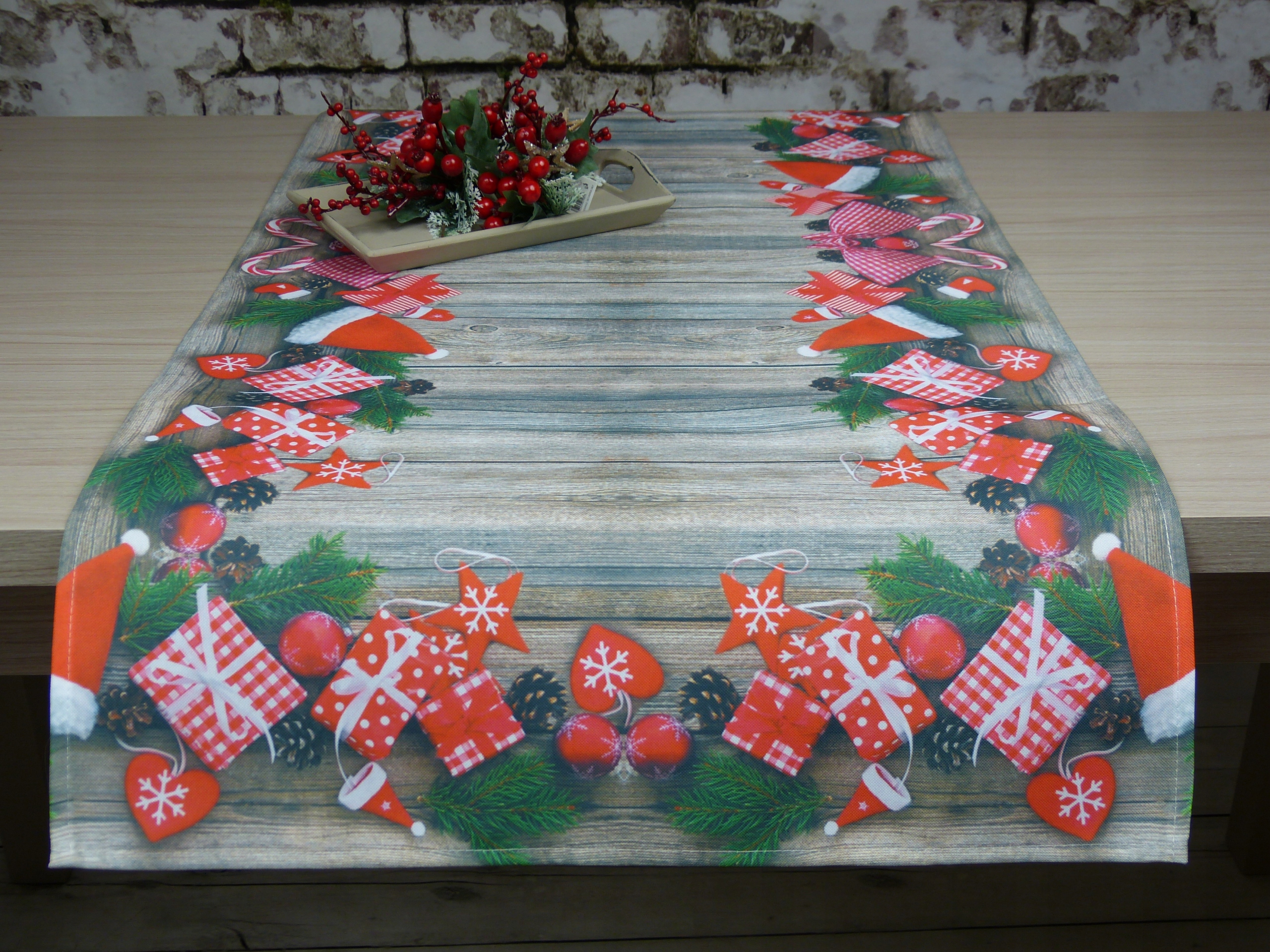 

bieżnik z świątecznym nadrukiem 55x120