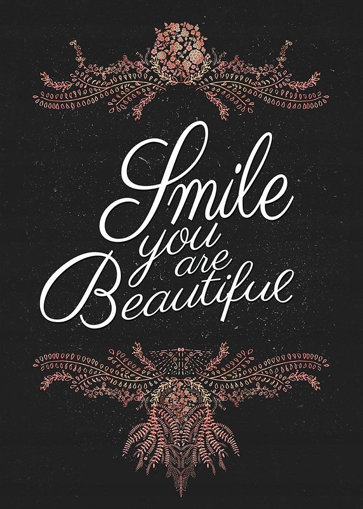 

Plakat z napisem Smile you are beautiful 50x70 cm