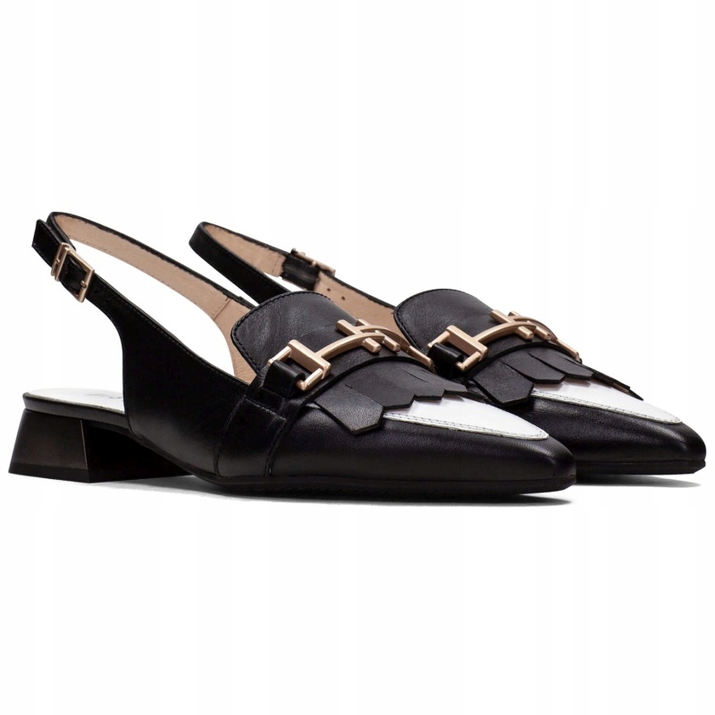 Dámské sandály Hispanitas CHV253817 SOHO-V25 Black/white bílá Kůže VEL.36