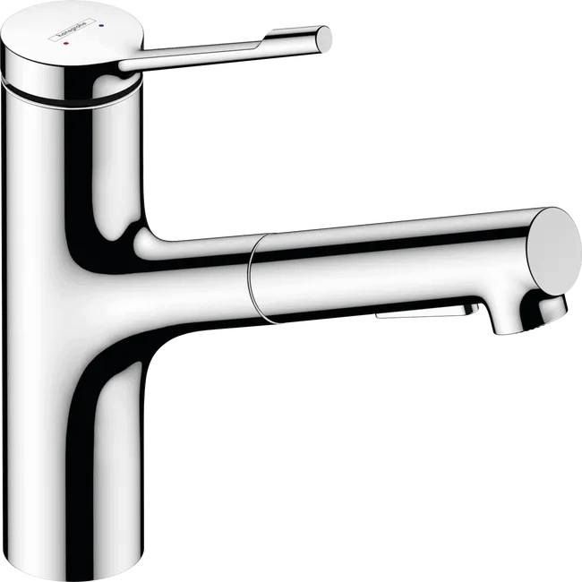 Kuchynská batéria Hansgrohe Zesis Lean Chrom 21 cm s výsuvným výtokom 74814000