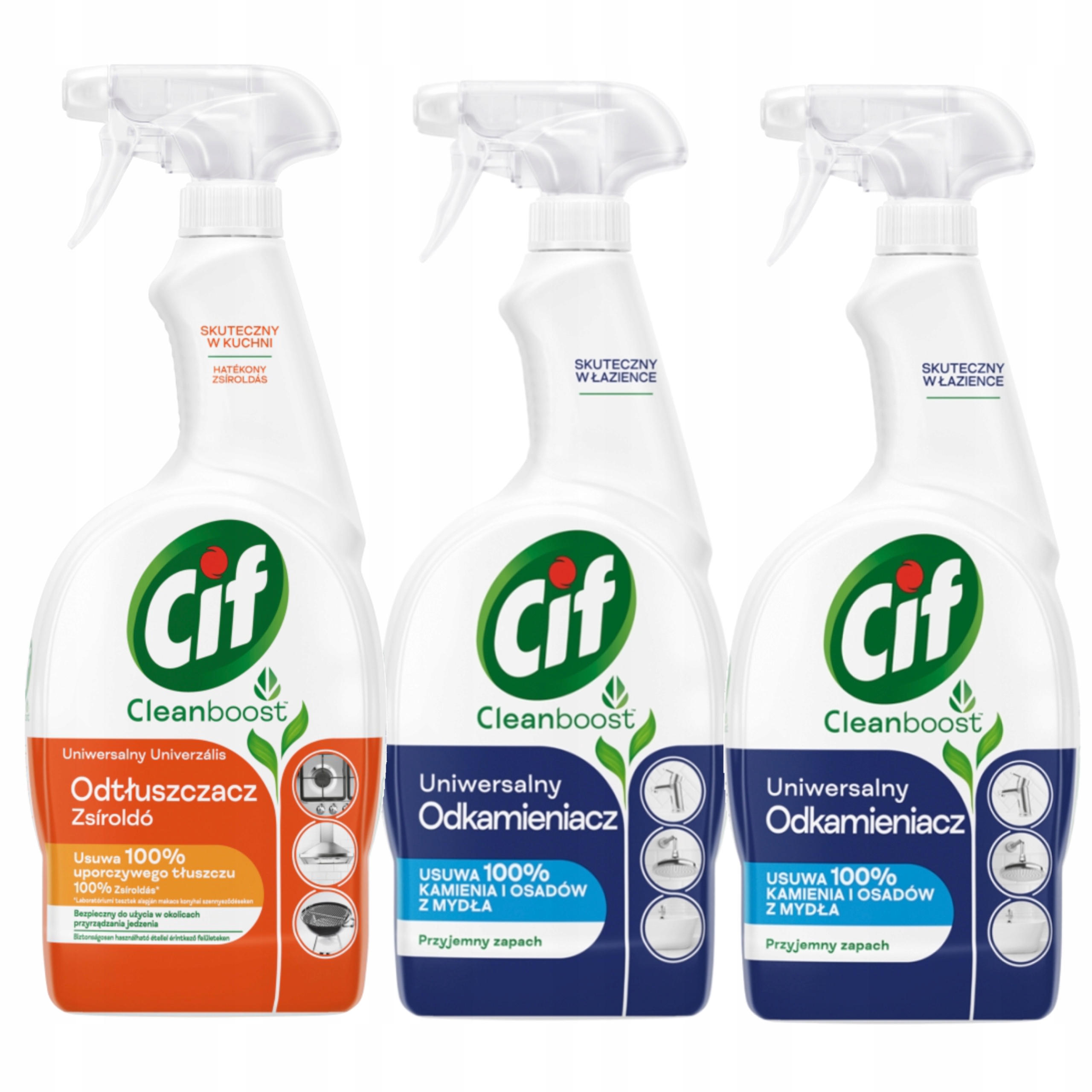 Levně Sada Cif Power&Shine Spray MIX 750 ml x3