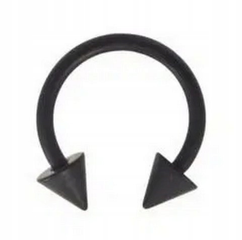 

Podkowa Czarna Stożki Septum Warga 1,2mm/10mm/4mm