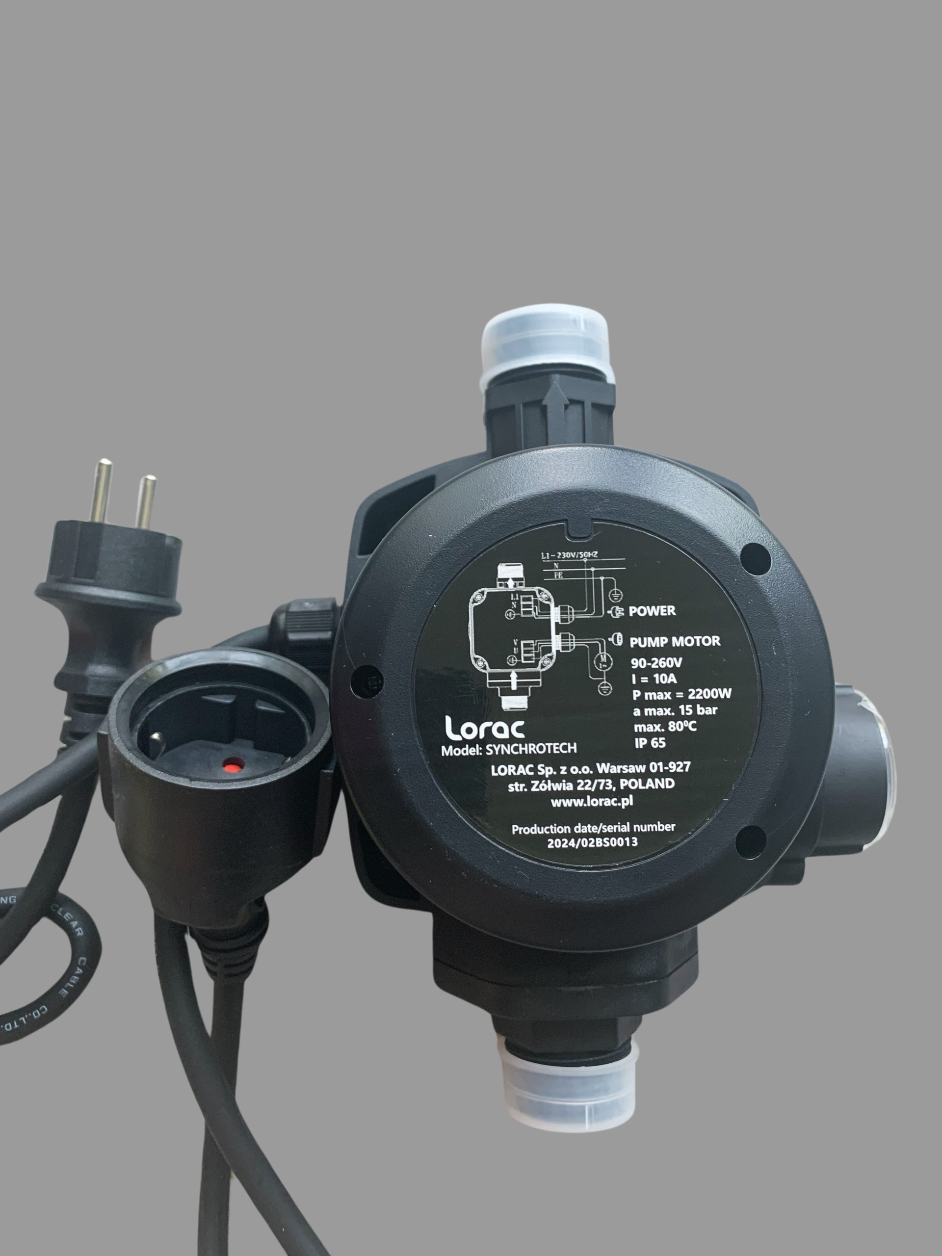 Pompa do deszczówki studni mauzera duże ciśnienie 3,5bar 600 W 2800 l/h Informacje o bezpieczeństwie CE WEEE