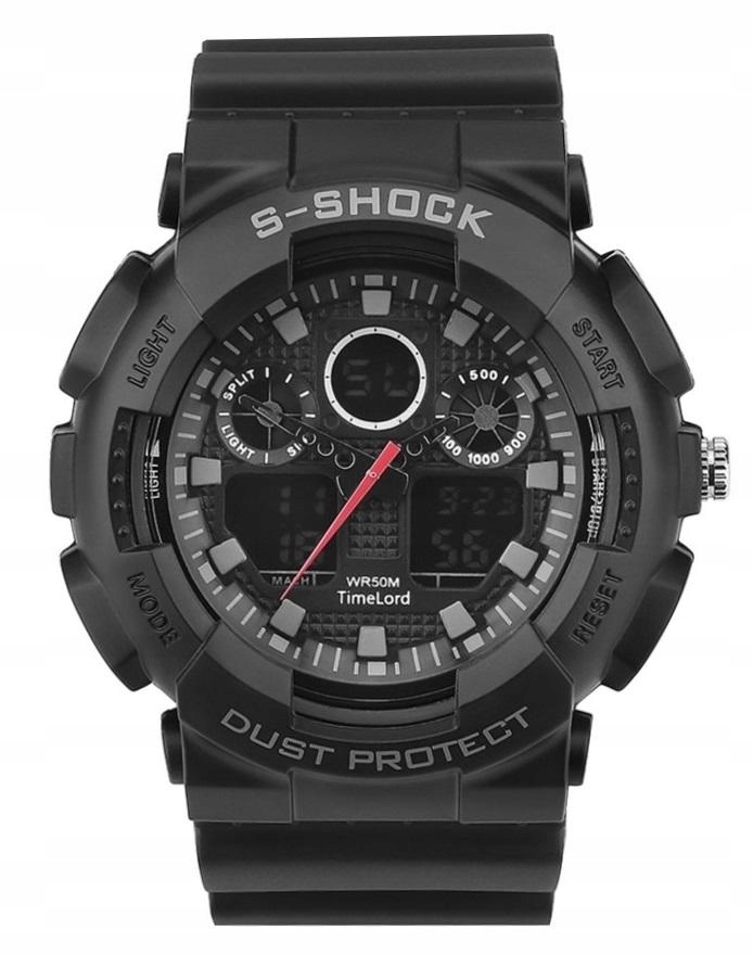 

Zegarek Męski Super Wygląd S-shock Biały Czarny