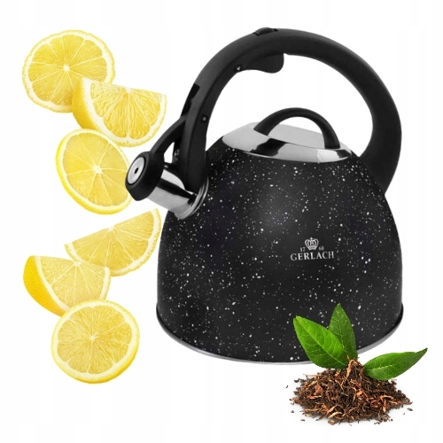 Gerlach Granitex Czajnik Tradycyjny 2,8 L Indukcja Stal Nierdzewna Gwizdek