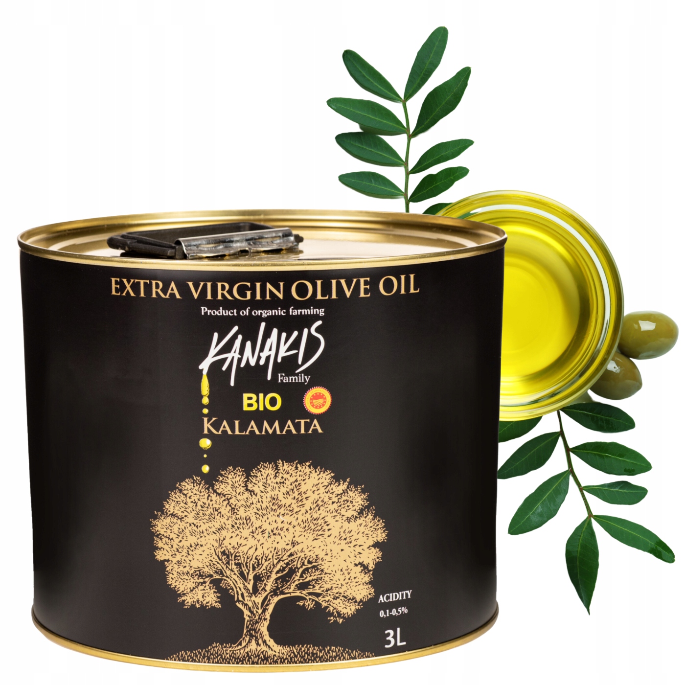 Levně Přírodní řecký olivový olej Bio lisovaný za studena 3L Čerstvá Sbírka