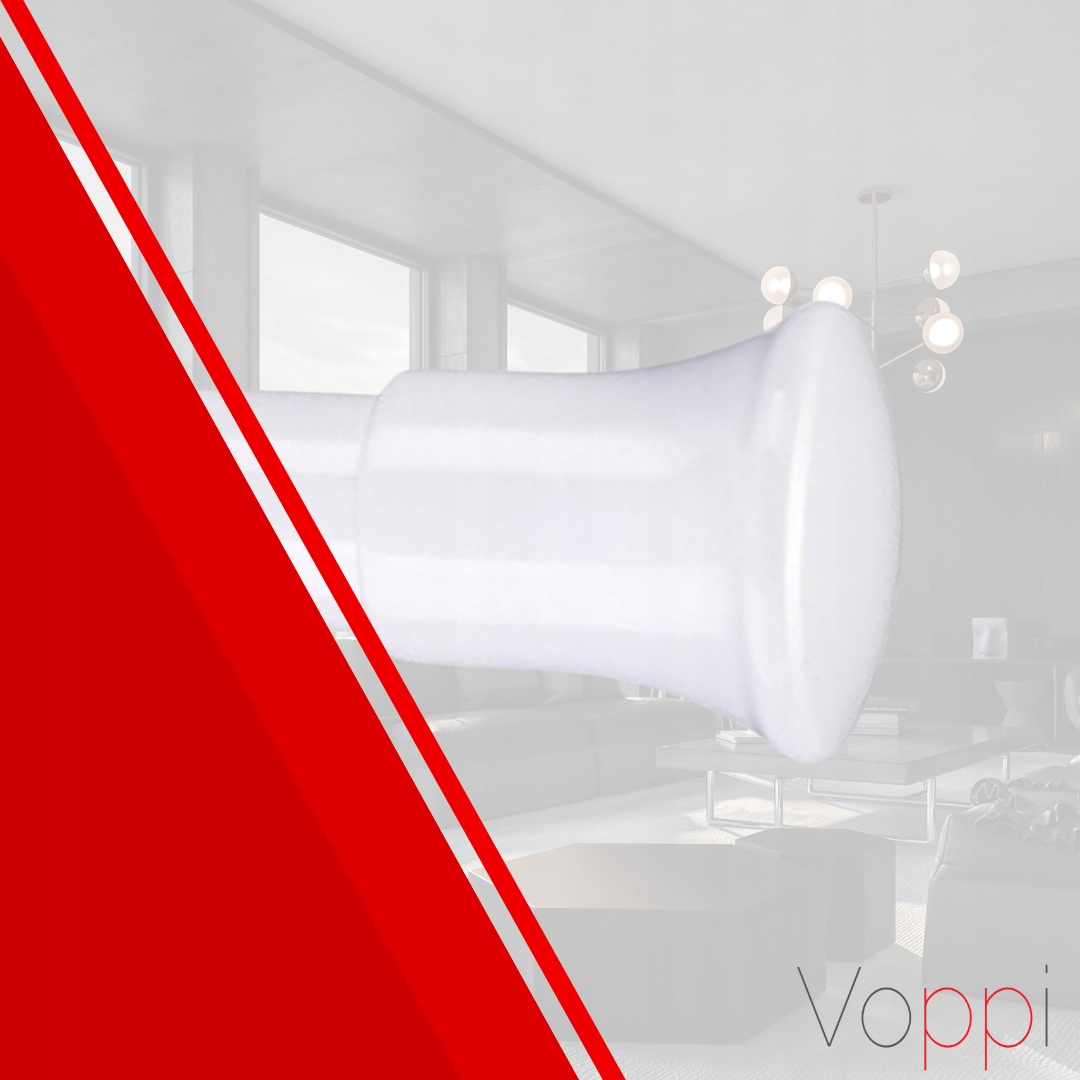 ZAKOŃCZENIE GEM ZAŚLEPKA DO KARNISZA Ø19mm CZARNY BIAŁY SATYNA Kod producenta Voppi