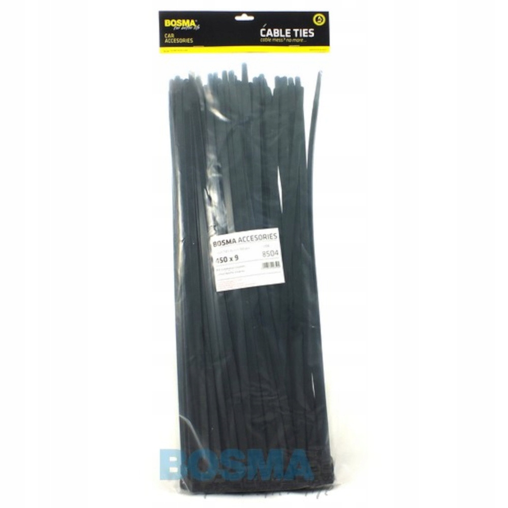 

Opaski Kablowe Czarne Bosma (100 szt) 9x450mm