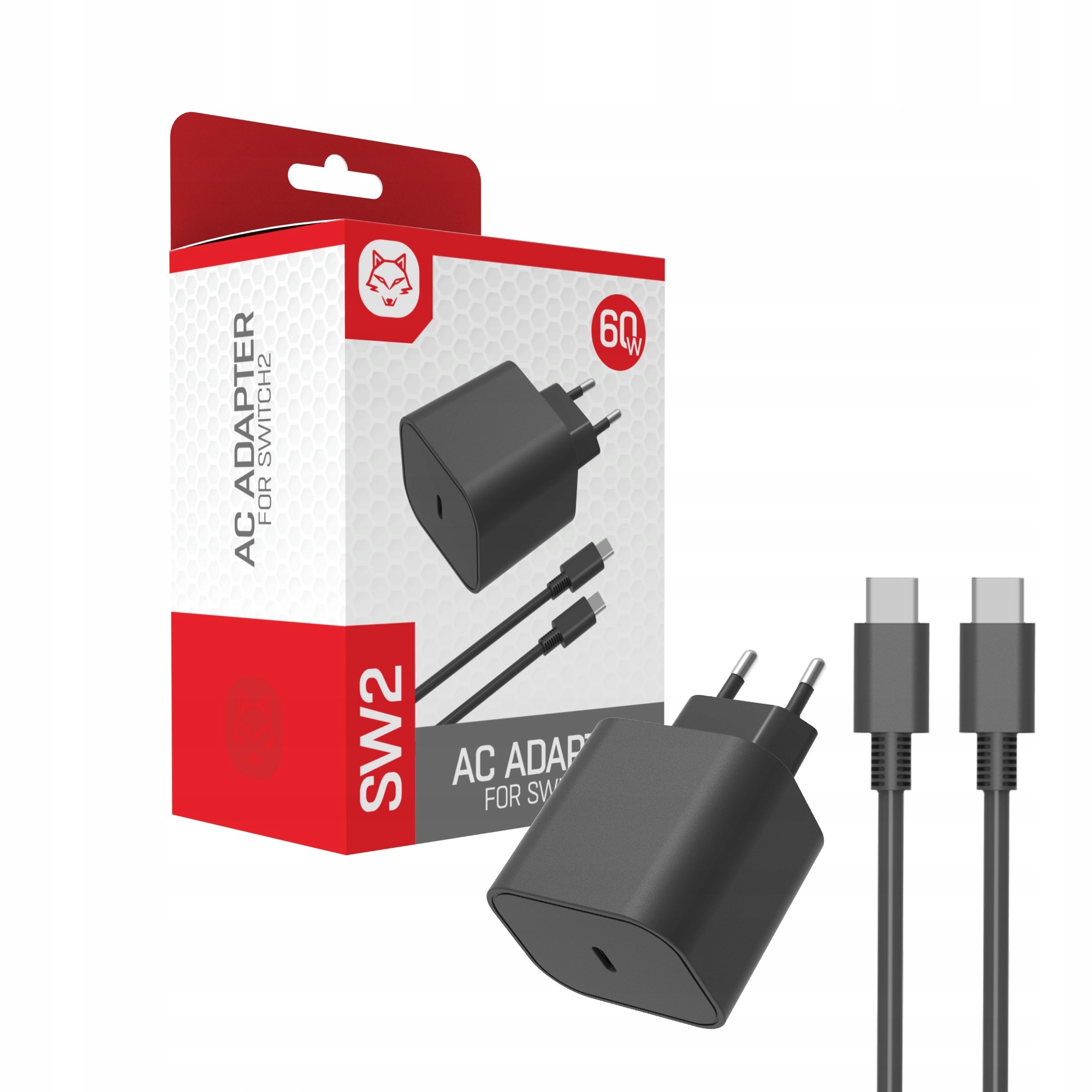 Zasilacz ładowarka sieciowa Usb C 20V 3A 60W Nintendo Switch 2
