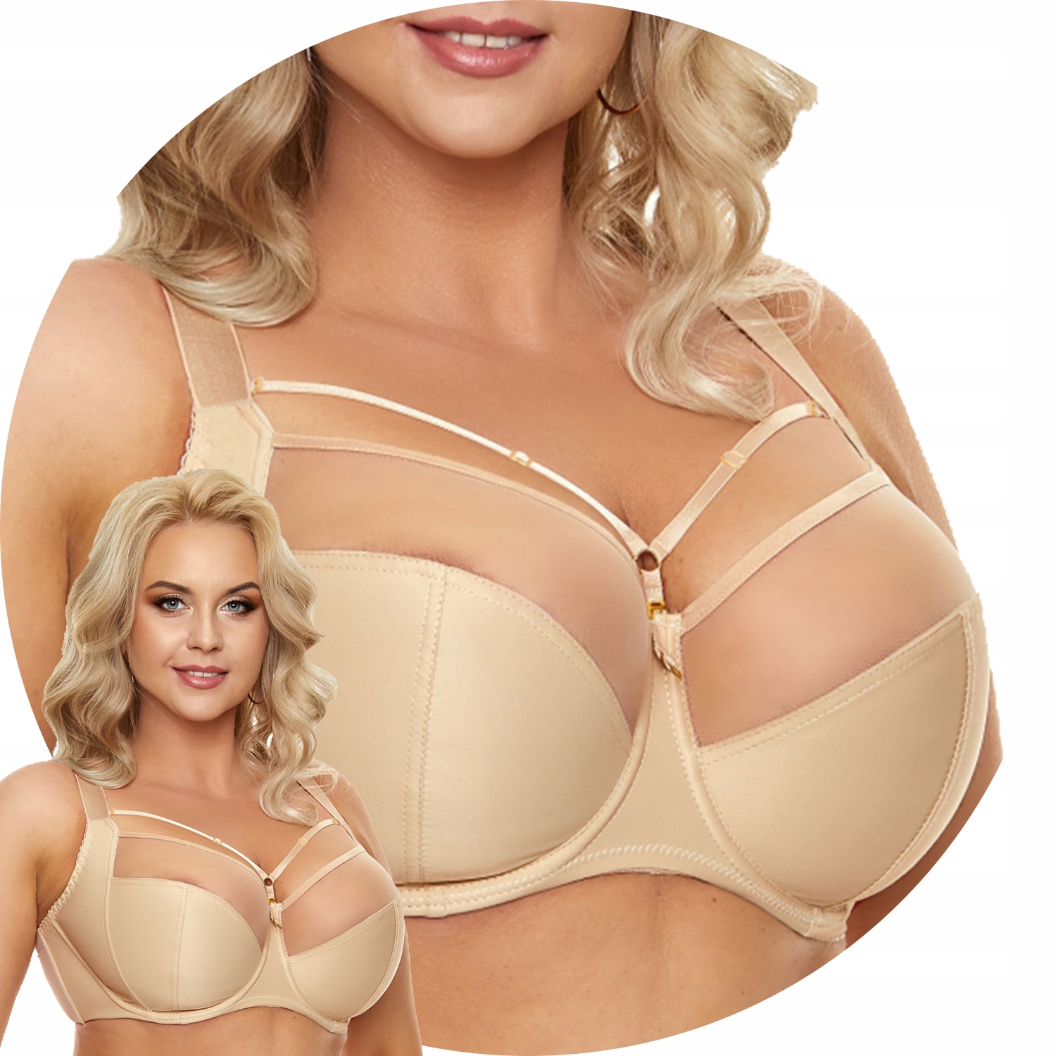 Nessa Clarisse Straps N506 béžová 65E měkká podprsenka