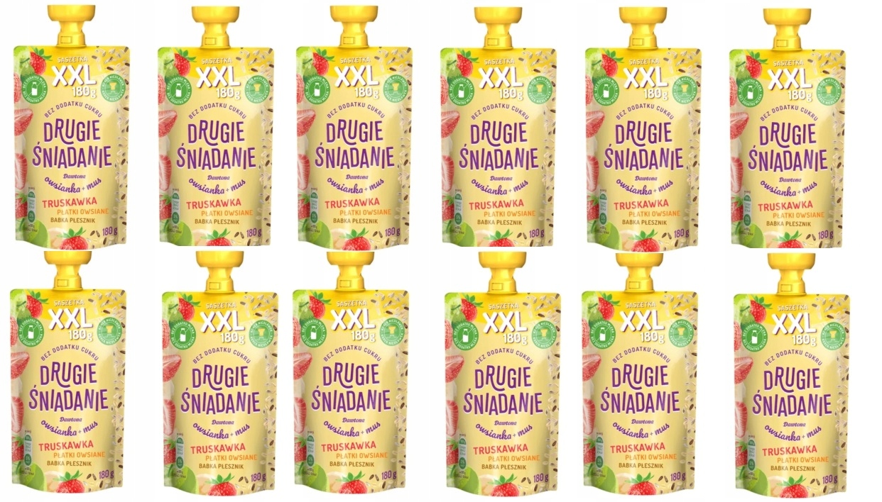 12x 180g DAWTONA mus XXL owsianka truskawkowa KARTON