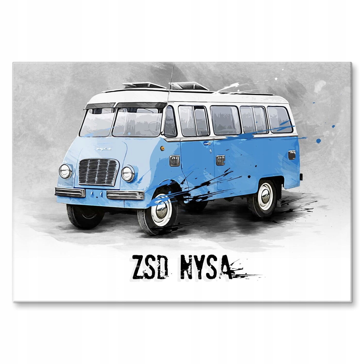 Obraz Metal Plech Velká Grafika Dárek A'la Kresba Auto Nisa Prl