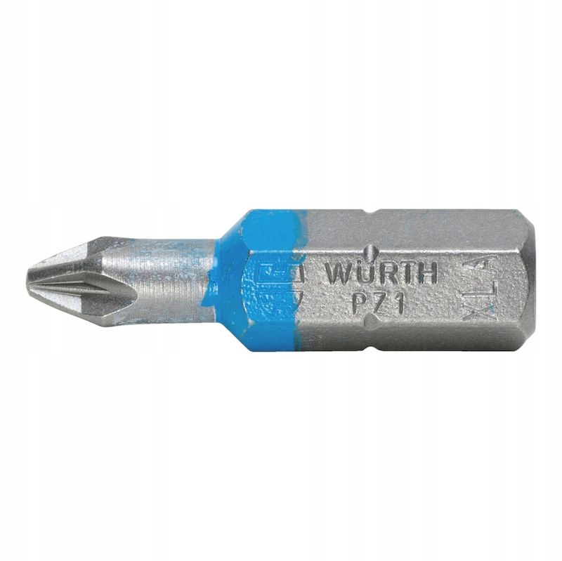 

Bit Grot PZ1 Pozidriv Niebieski 1/4CALA 25MM Wurth