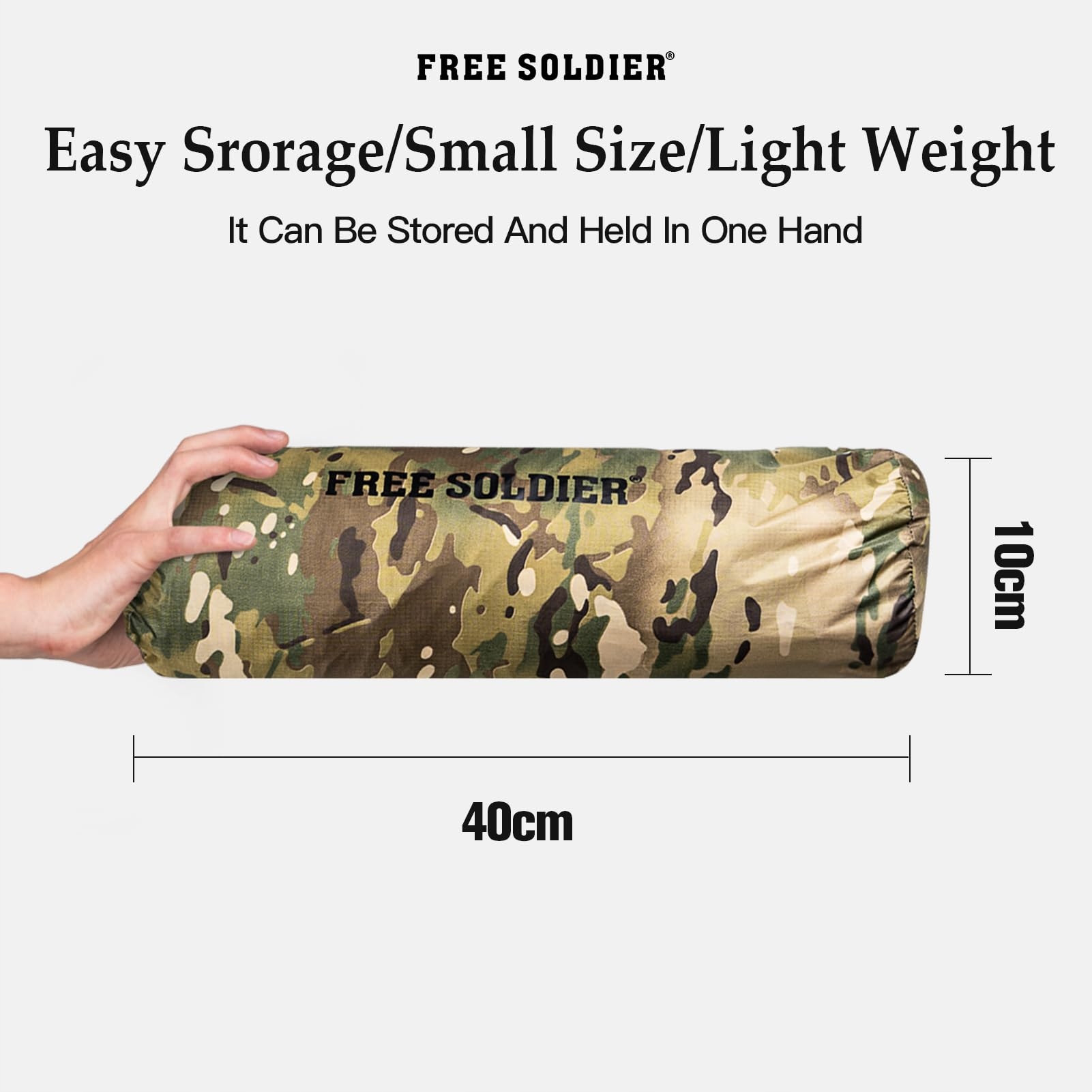 FREE SOLDIER Namiot Jednoosobowy Ultralekki Kopułowy Kamuflaż Wodoodporny — miniatura 7