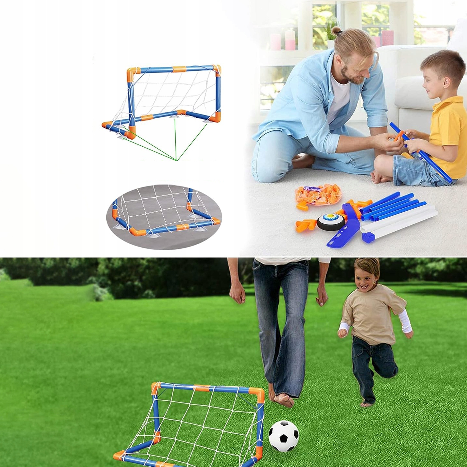 ZESTAW ZABAWEK DO HOKEJA GRA HOKEJOWA DO DZIECI PREZENTY 2 BRAMKA 3 KIJE Kod producenta 6950575008250