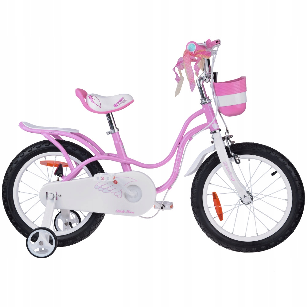 RoyalBaby Rower dziecięcy 16" Little Swan Koszyk kółka boczne RB16-18