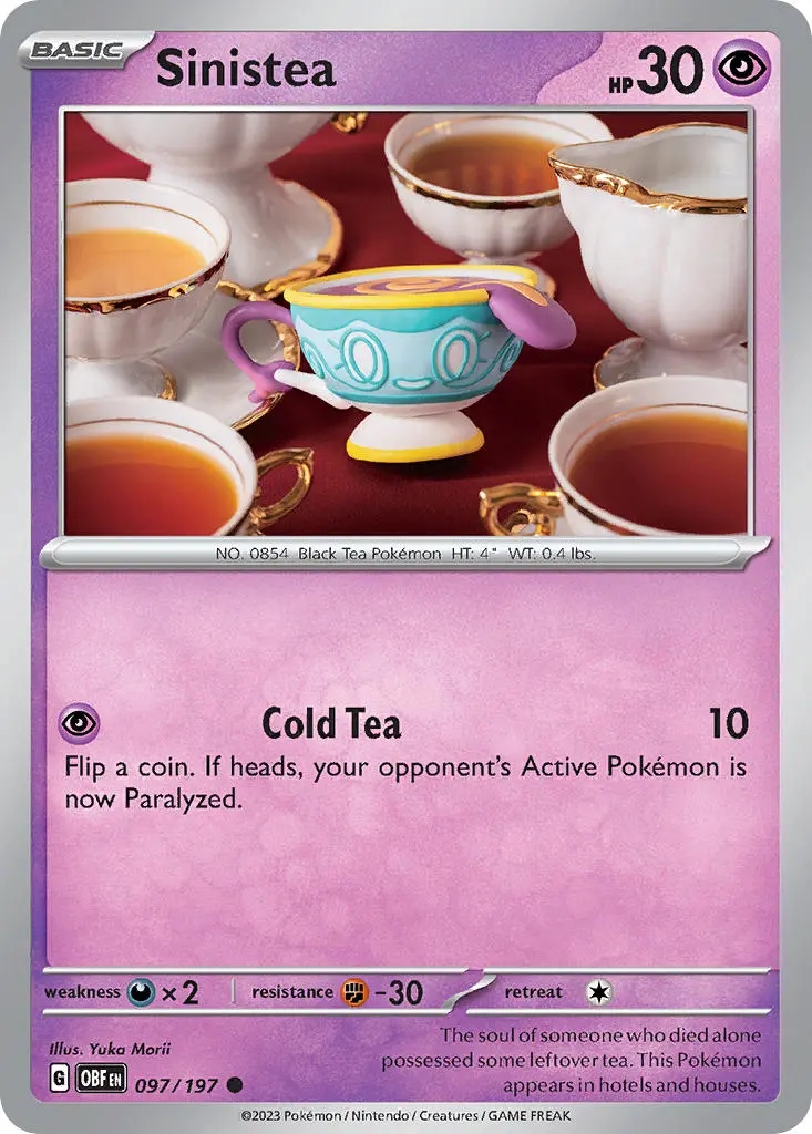 Oryginalna Karta Pokemon Sinistea (obf 097)
