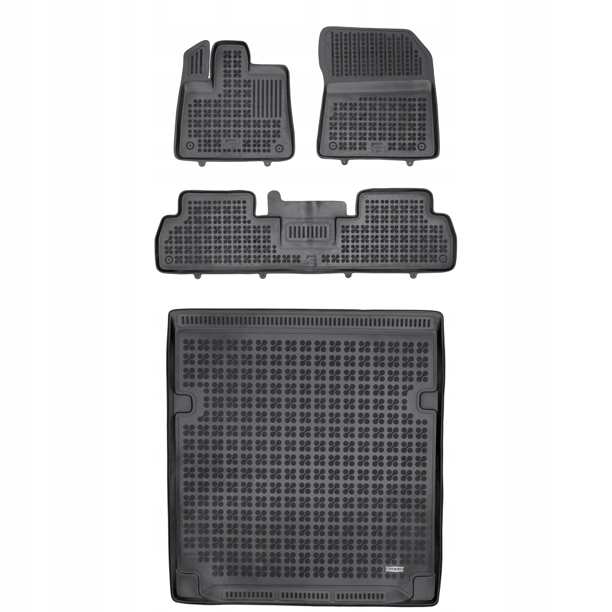 Gumová sada kobercov a rohoží pre Peugeot e-RIFTER od 2021 5 osôb, dlhá verzia