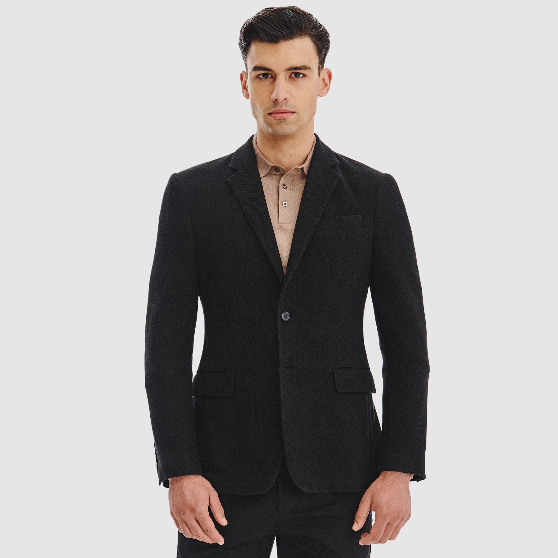 Černá pánská pletená sako , 100% bavlna Pako Lorente vel 48