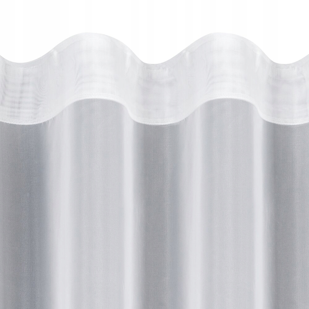 Elegancka firana VIOLET biała woalowa 200X260 TAŚMA FALA WAVE 1:2 Rodzaj Firana pojedyncza