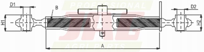 Horní centrální spojka M24x2 430 mm 98-0521