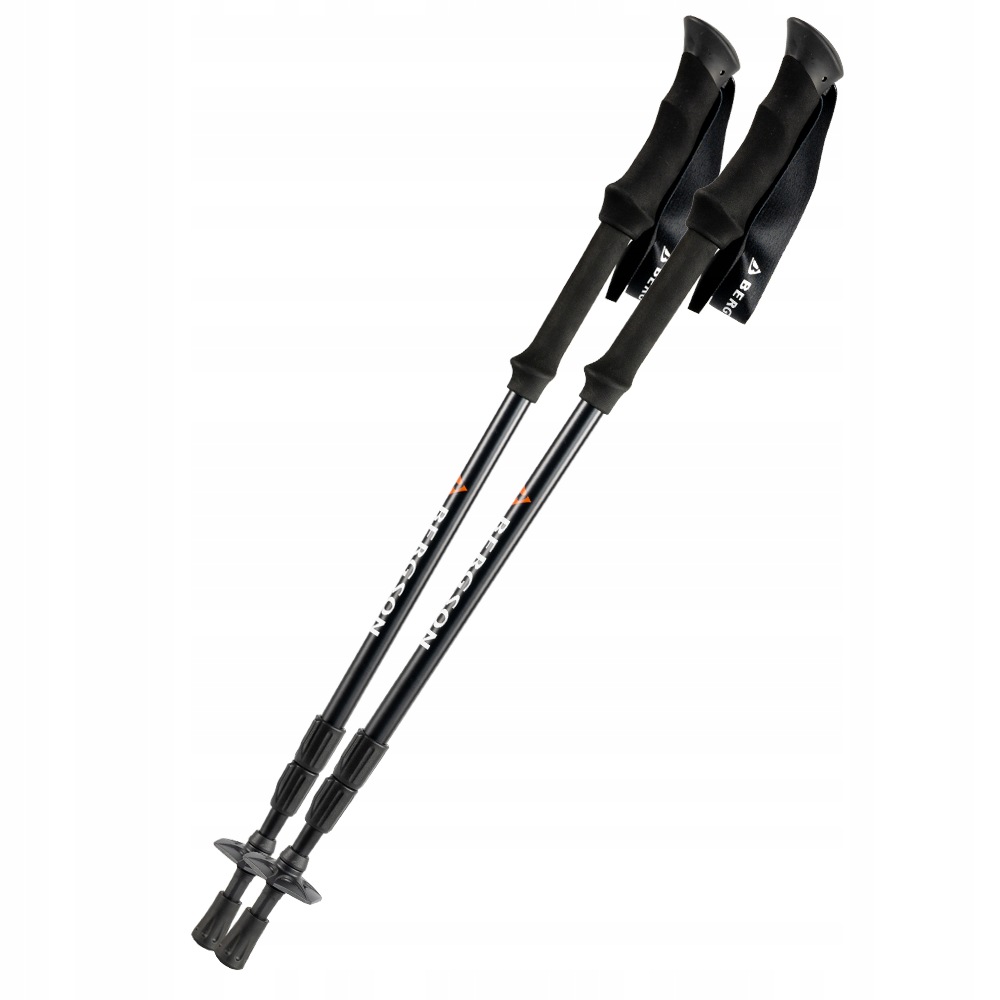 Kije Trekkingowe czarne Bergson model BTP-02 Aluminiowe