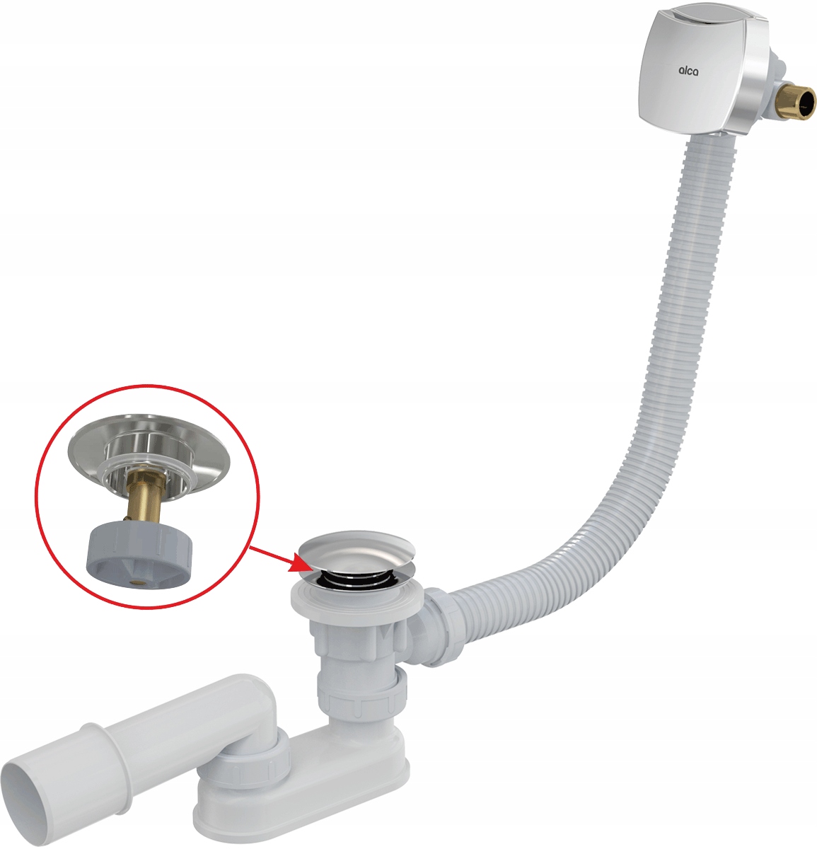 AlcaPLAST Sifon Vaňový Klik-klak s naplnením vody alcadrain a508ckm