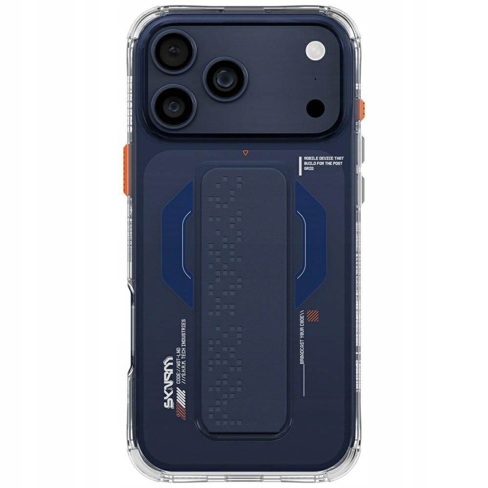 Etui Skinarma Haxa iPhone 17 Pro Max Magnetic Charging+Grip Stand niebieski