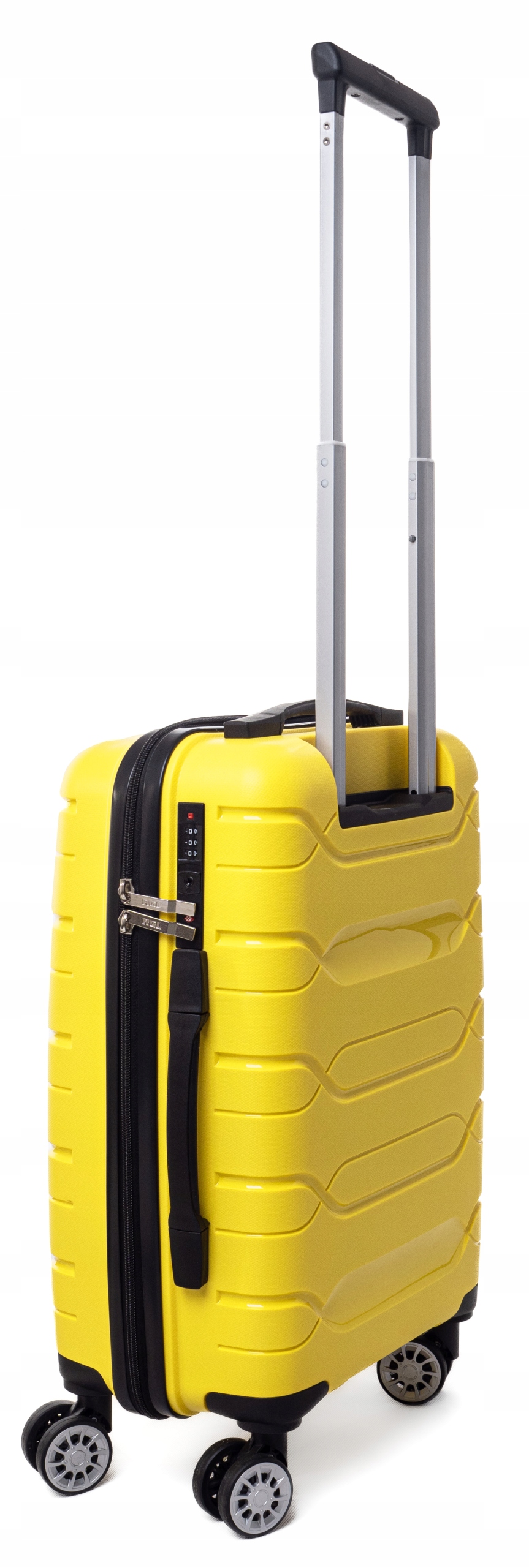 MAŁA L WALIZKA PODRÓŻNA L RGL POLIPROPYLEN PODWÓJNE KÓŁKA OBROTOWE BAGAŻ Materiał dominujący polipropylen