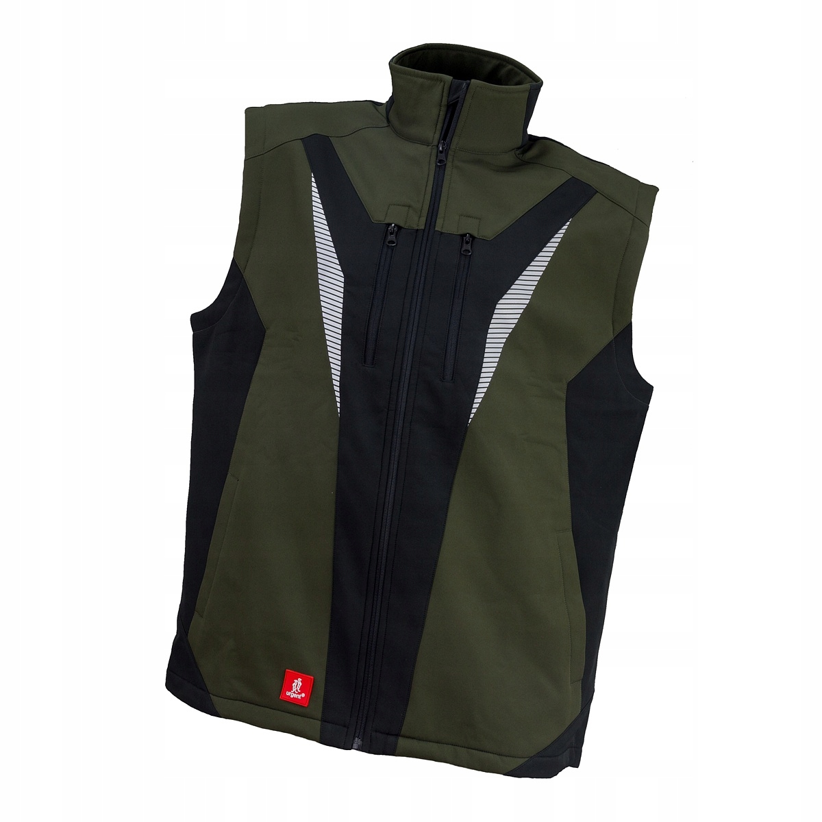 Bezrękawnik Męski Kamizelka Softshell Khaki-czarna Urgent URG-822 3XL