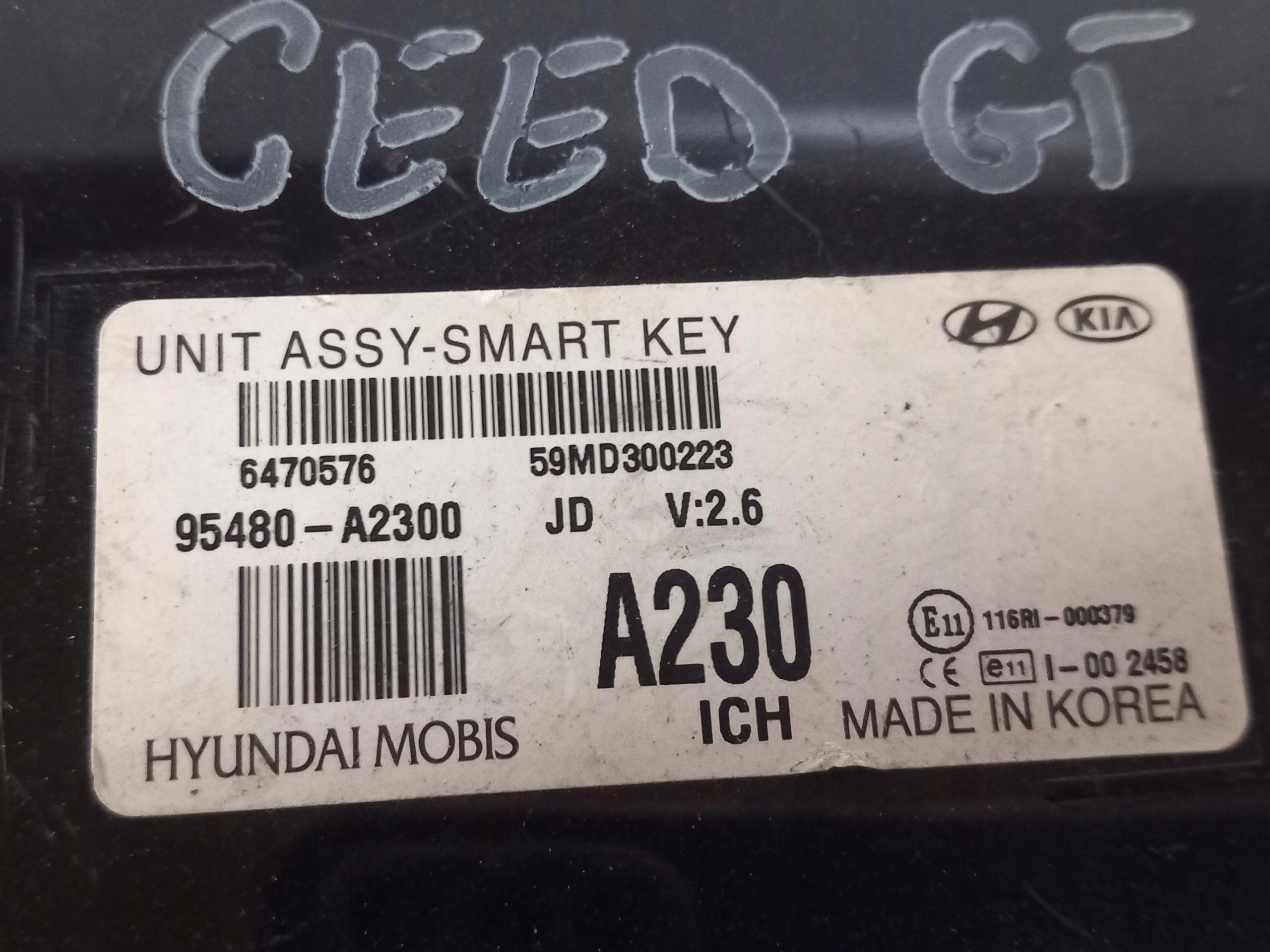module control unit SMART KEY KIA CEED II 95480-A2300 12-18