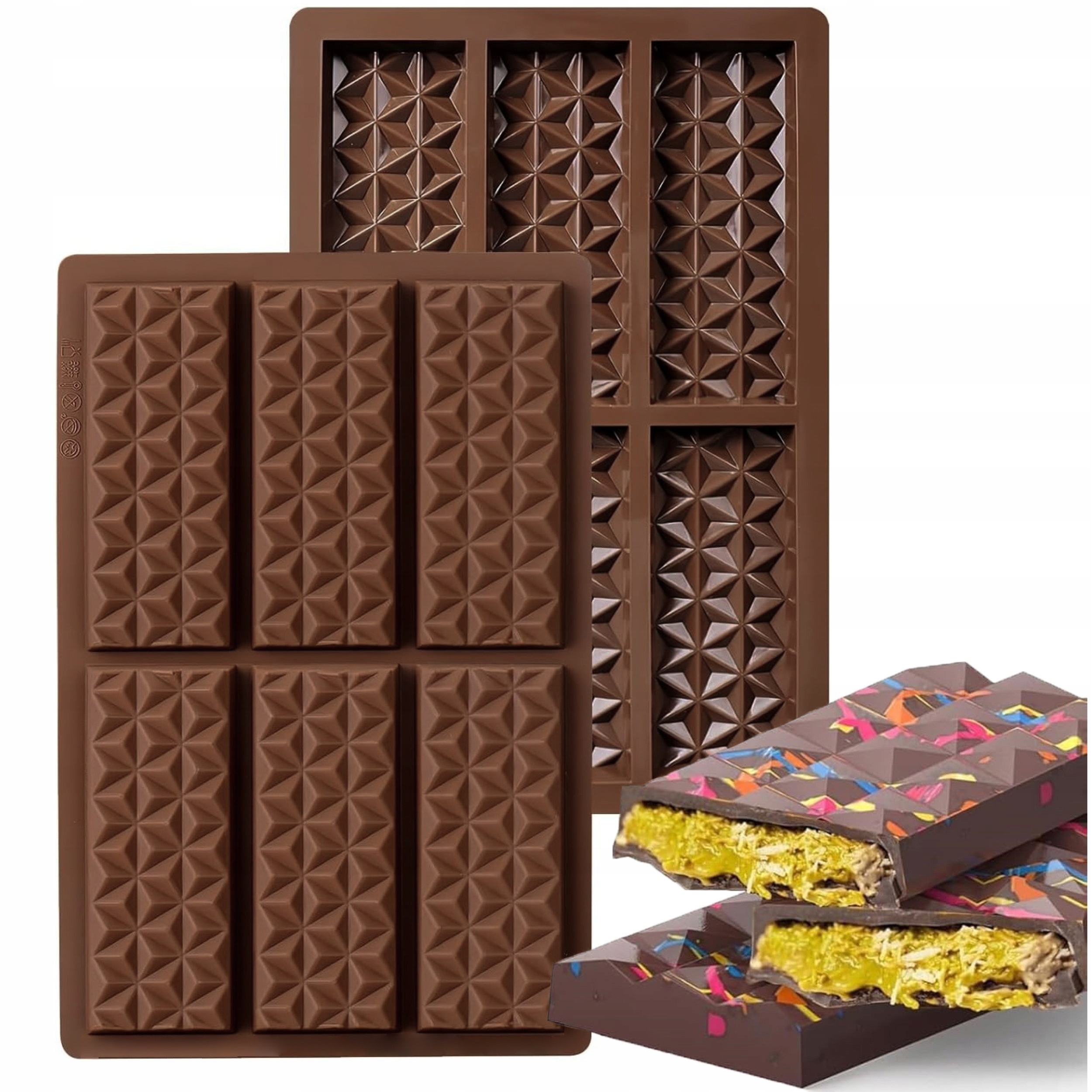 Levně Silikonová Forma Na Čokoládu Geometrický Diamant 6v1