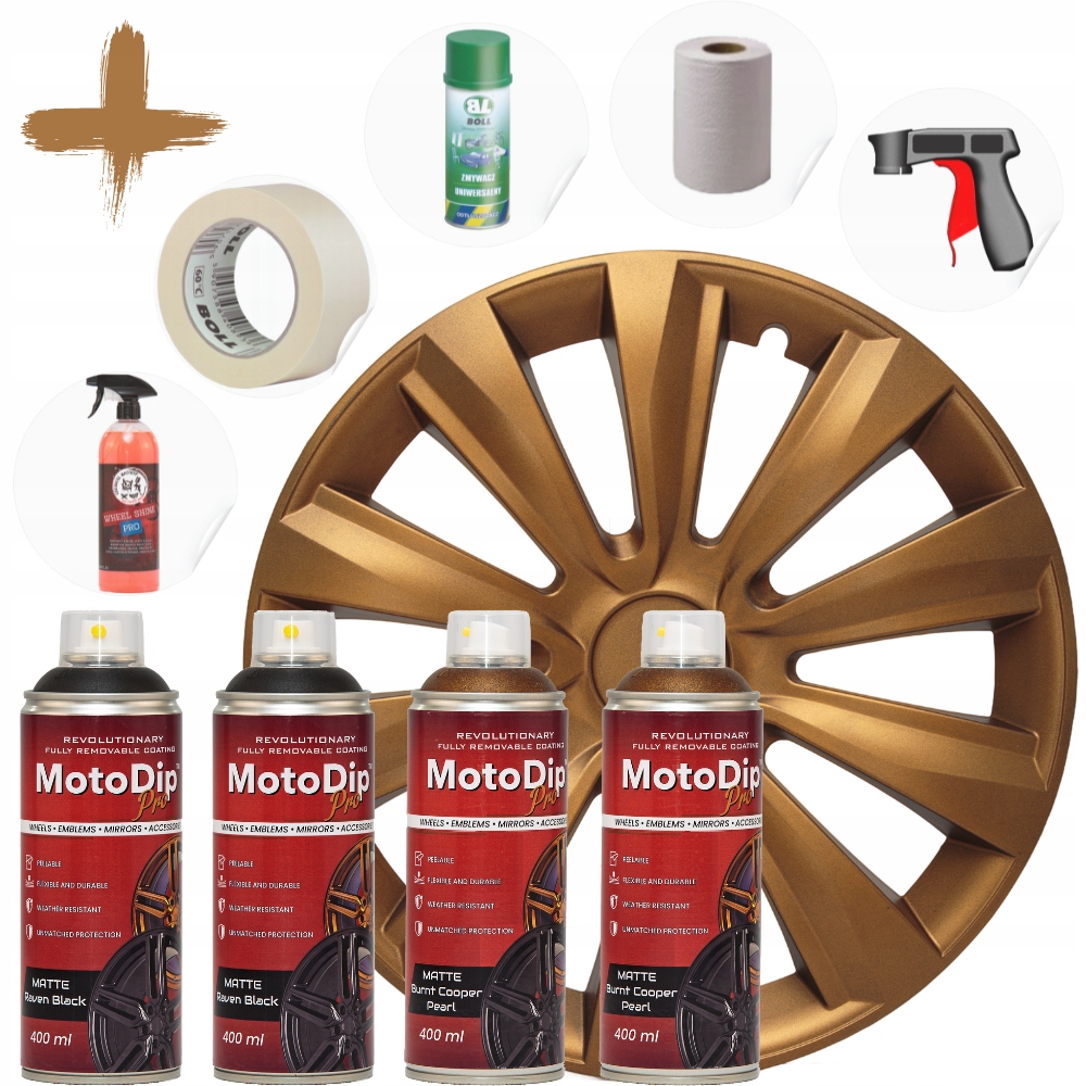 Sada pro ráfky MotoDip Burnt Cooper Pearl Matte Perleťová matná