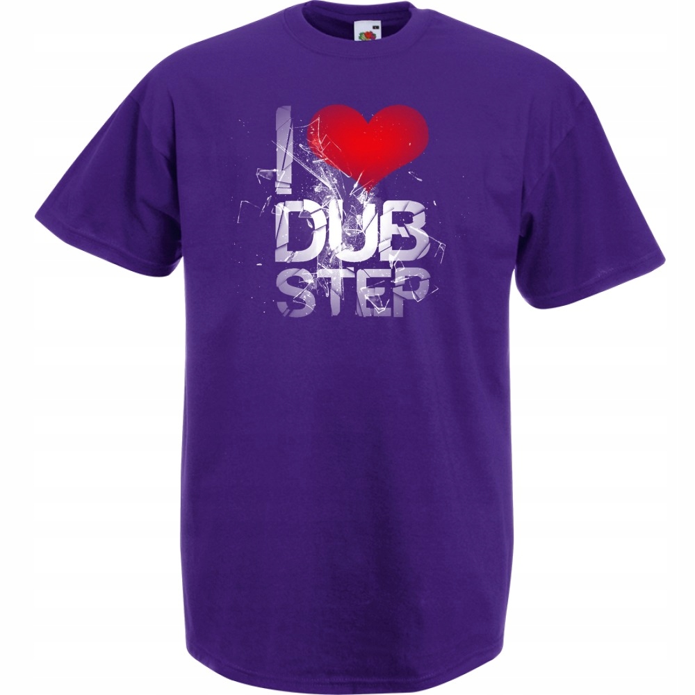 

Koszulka z nadrukiem i love dubstep muzyka M fiole