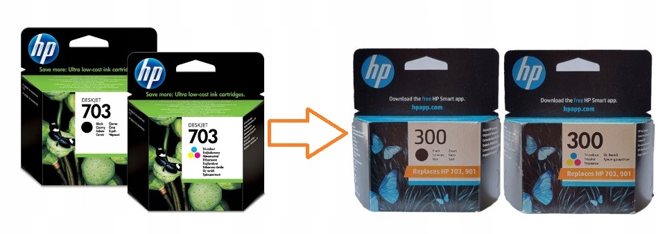 Sada atramentov Hp č. 703 Black/Tri-colour CD887AE, CD888AE