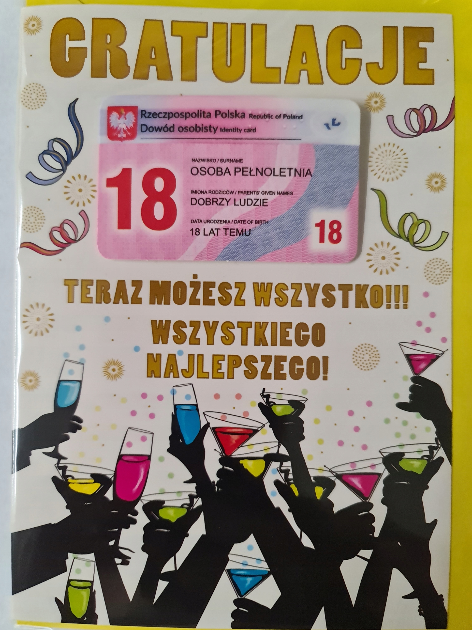 

kartka na osiemnastkę kartka na 18 kartki Wesołe