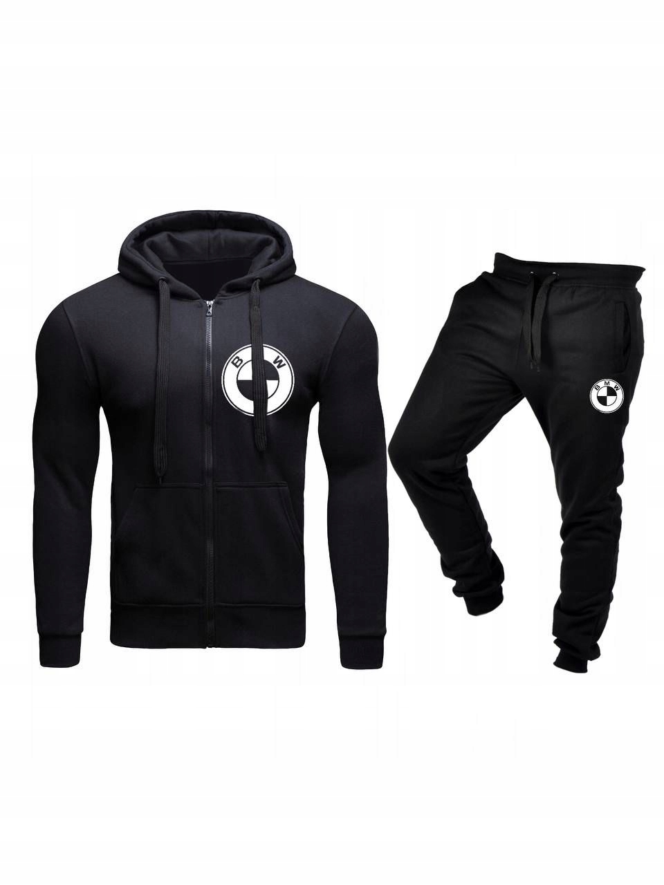 Tepláková Souprava Teplákovka Bmw Pánská Rozepínací Černá XXL