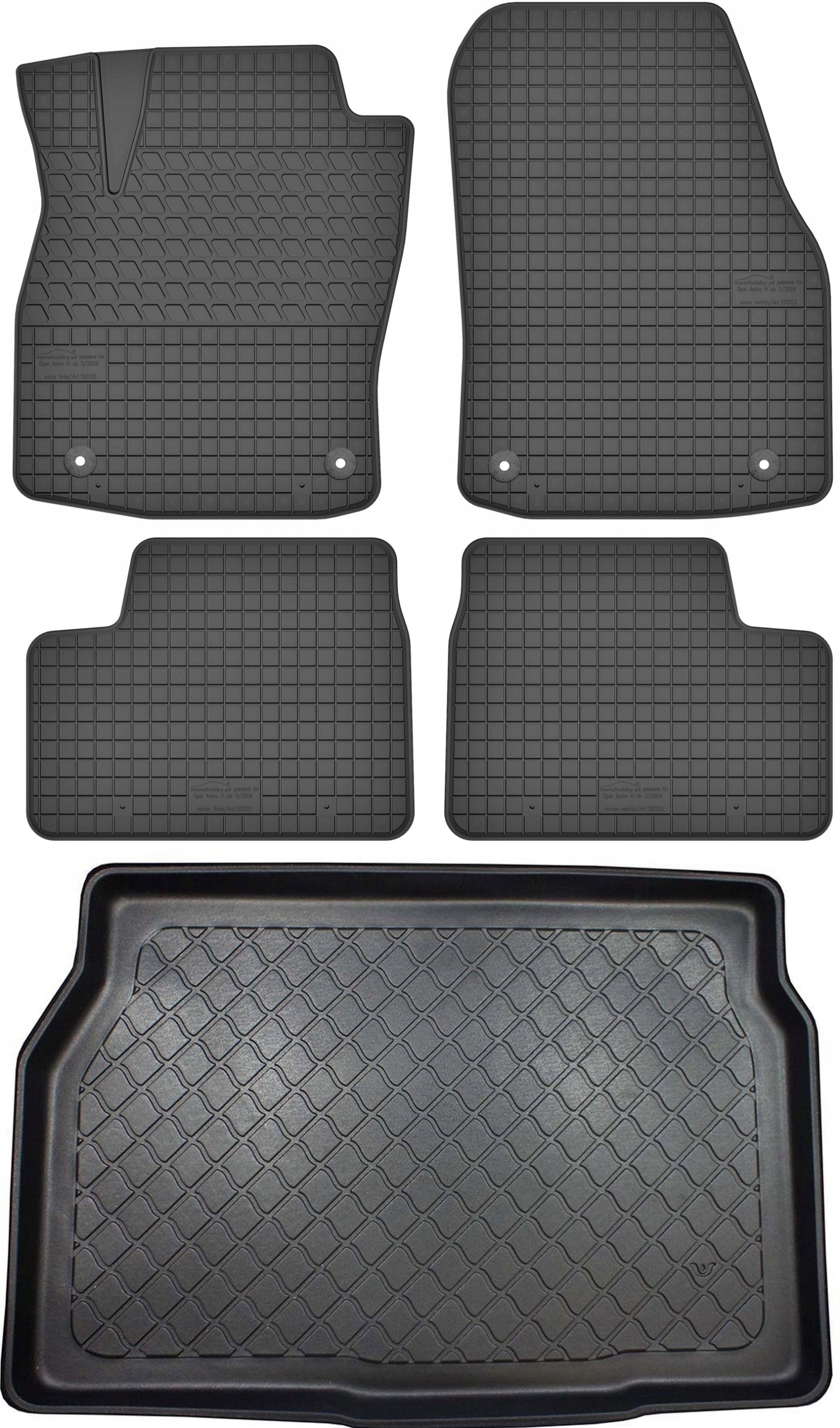 Opel Astra III Hatchback 2004-2014 Koberce s rohožou