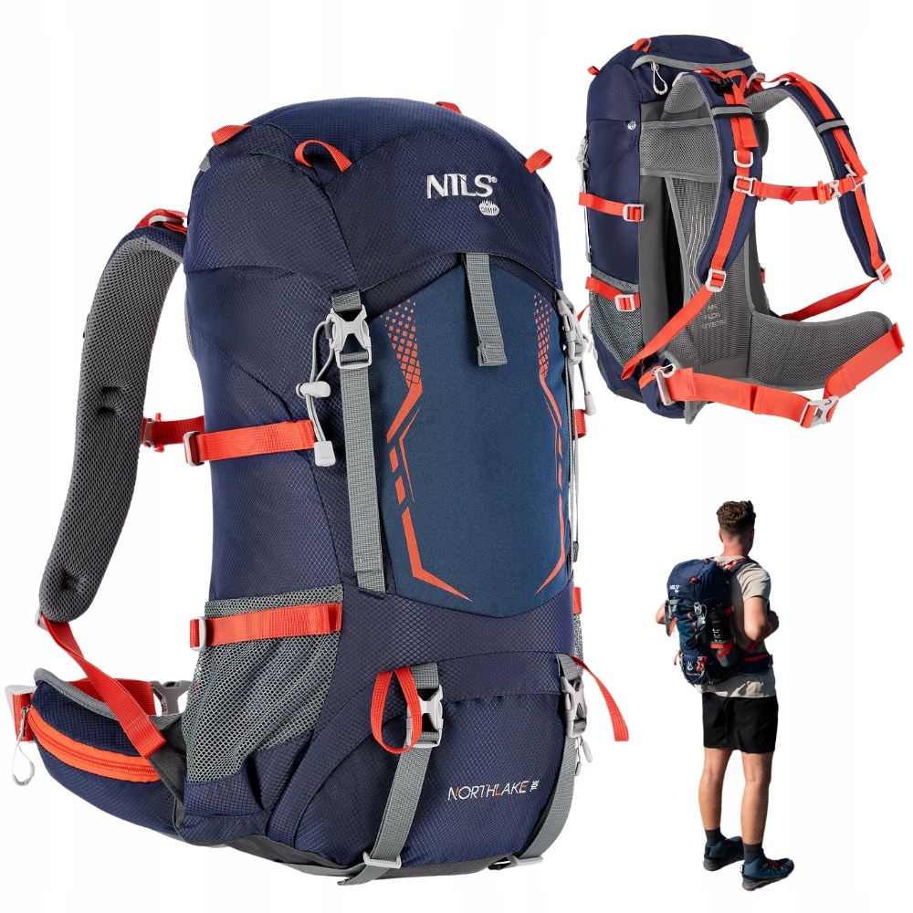 Batoh taktický vojenský batoh, sportovní, modrý, 40 L