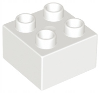 

Lego Duplo 3437 Klocek 2X2 biały Nowy (6g)
