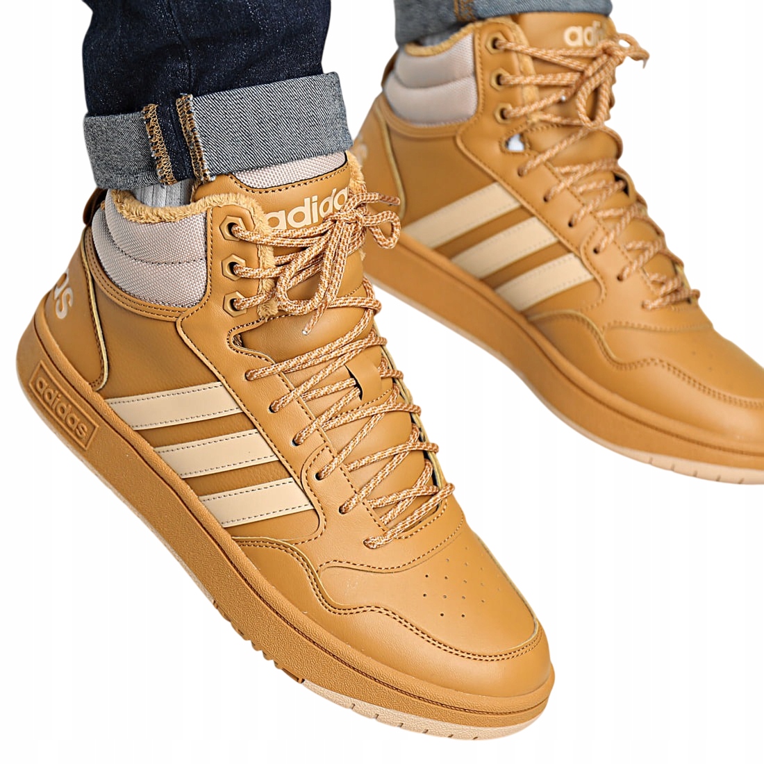 Boty Adidas Hoops 3.0 MID Pánské vysoké zimní zateplené tenisky na zimu