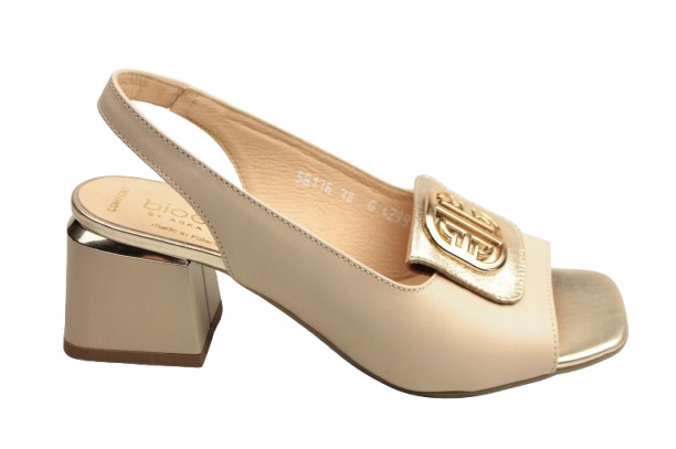 Boty Arka 4299 (0632+2646+1315) Béžová Spona Klocek Elegantní vel. 38